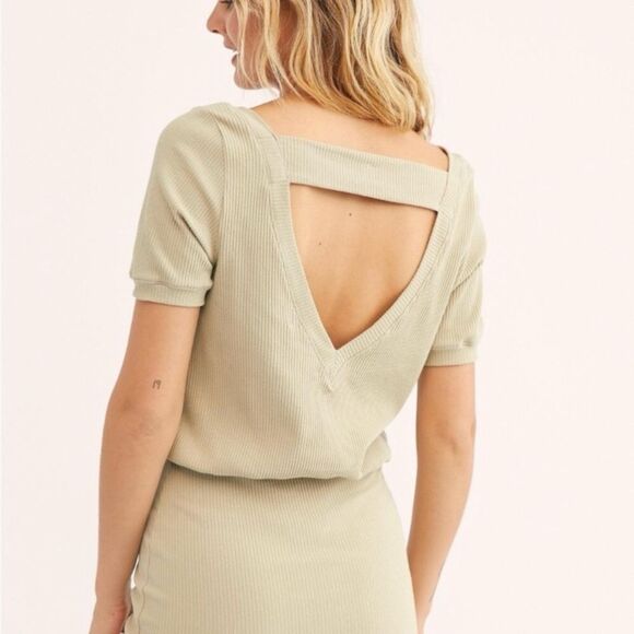 Free People Beach Happy Hour Olive Mini Dress women’s size XS - Picture 2 of 10